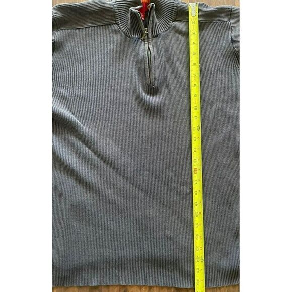 LEVI'S STRAUSS Vintage 1/4 Zip Pullover Sweater Mens XL Ribbed Sweatshirt - Picture 6 of 7